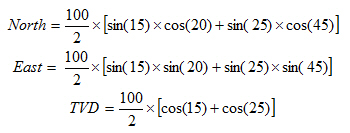 Balanced Tangential Method Calculation Formula with numbers