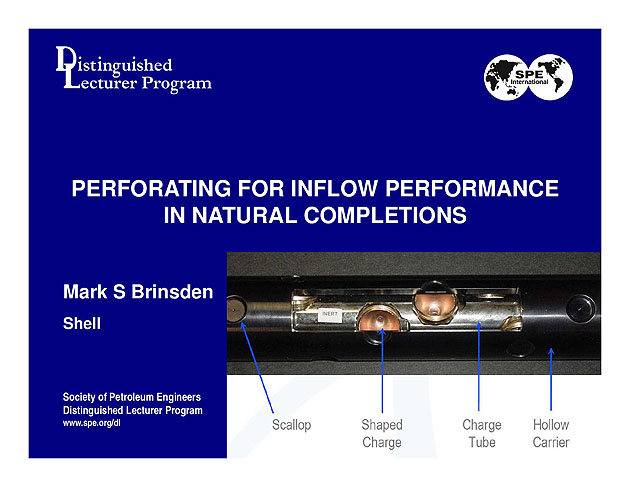 PERFORATING FOR INFLOW PERFORMANCE 1