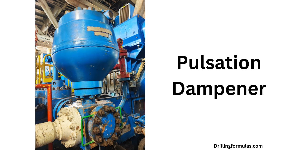 What is a pulsation dampener in a mud pump?